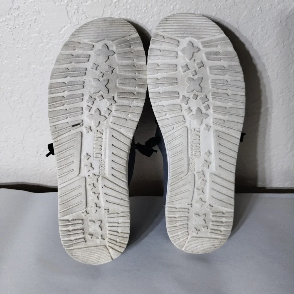 Hey Dude Wendy Chambray Off Black Loafers Shoes Womens Size 8 121414949